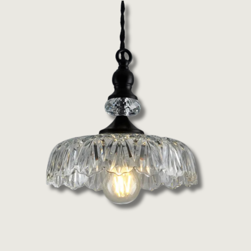 LustreCove™ Pendelleuchte – Klassische Glas-Hängelampe im Retro-Design für Küche & Essbereich (E27)
