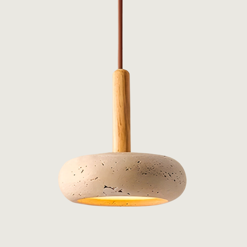 StoneAura™ – Elegante Naturstein-Pendelleuchte aus Travertin