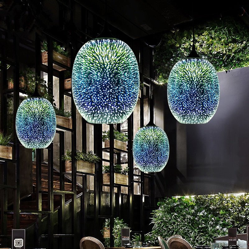 SphereGlow™ Glas-Pendelleuchte – Sternenlicht-Design aus Glasstein für stilvolle Räume