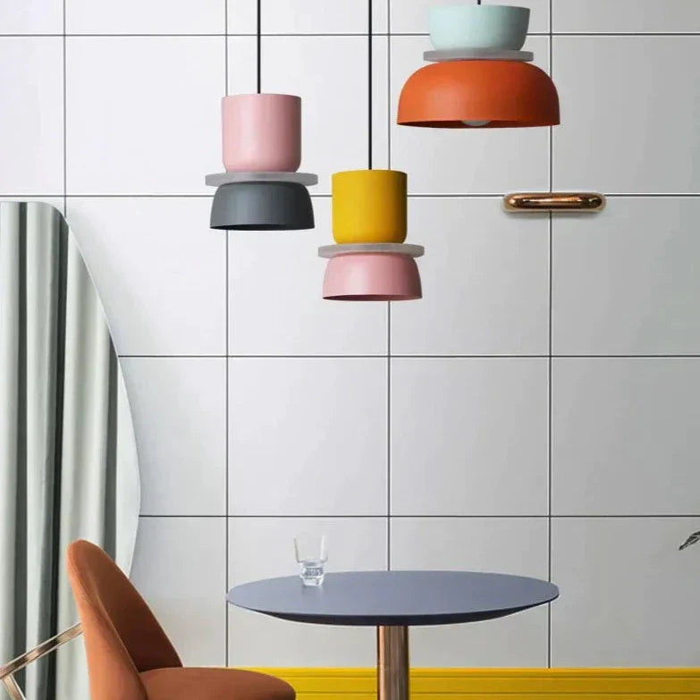 SkandiHue | Moderne Macaron-Pendelleuchte – Skandinavisches Design mit Farbakzent